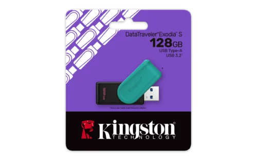Kingston 128GB Portable USB 3.2 Gen 1 DT Exodia S