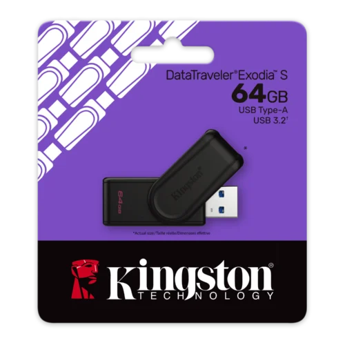Kingston 64GB Portable USB 3.2 Gen 1 DT Exodia S